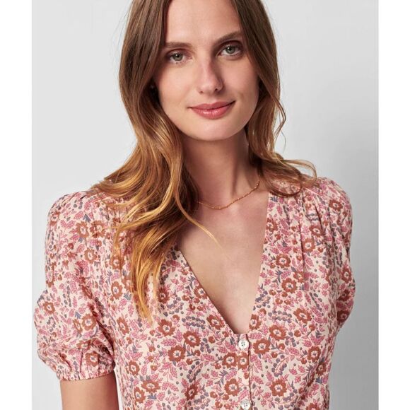 Faherty Orinda Organic Cotton Floral Maxi Dress NWT Size Small - Picture 3 of 13